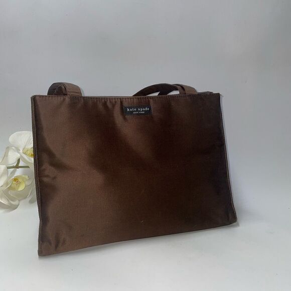 Kate Spade Brown Satiny Shoulder Bag Brown - Picture 5 of 12